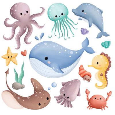Sticker  Animaux marins colorés