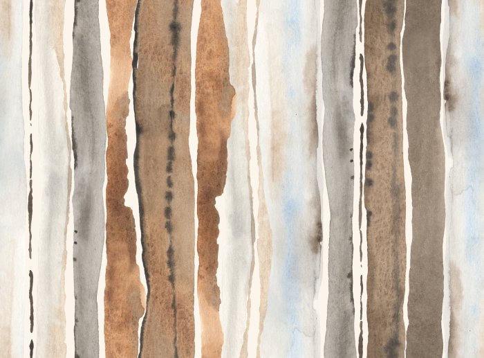 Papier peint  Motif aquarelle avec des rayures verticales de style vintage