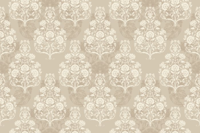 Papier peint  Ornements décoratifs sur fond beige