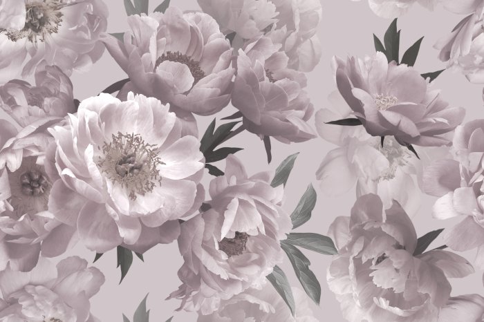 Papier peint  Fond floral avec des pivoines