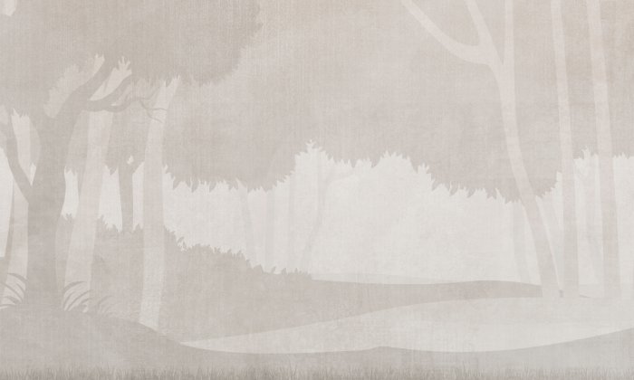 Papier peint  Paysage forestier minimaliste en beige