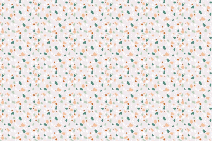 Papier peint  Mosaïque colorée sur fond beige