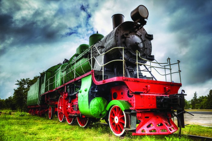 Papier peint  Photo d'une vieille locomotive