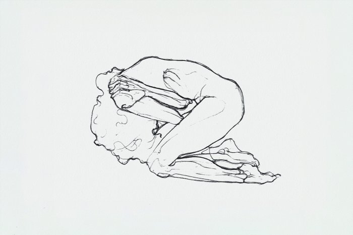 Papier peint  Croquis délicat du corps humain