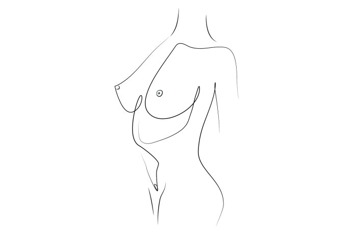 Papier peint  Dessin d'une belle silhouette féminine