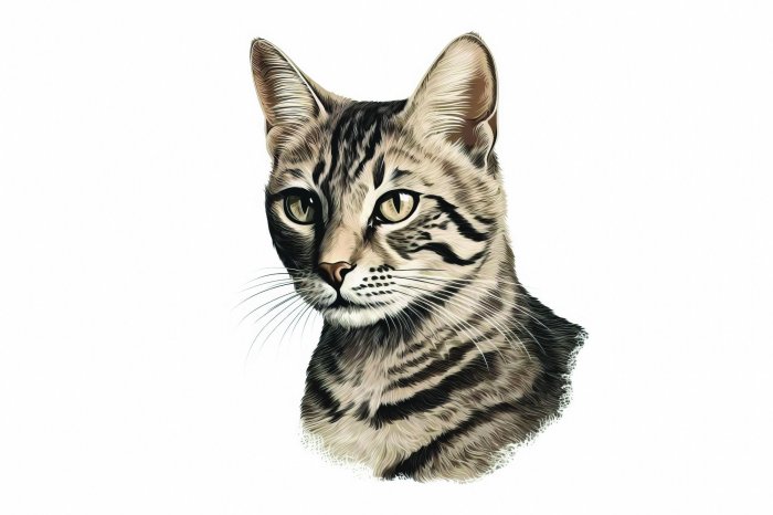 Papier peint  Portrait d'un chat domestique