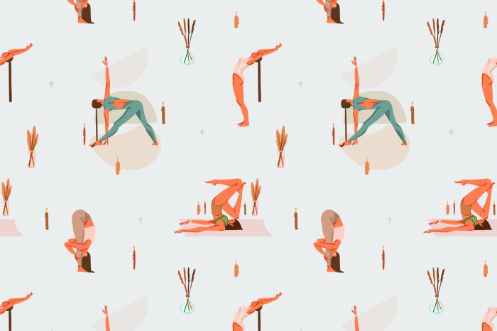 Papier peint  Femmes pratiquant le yoga parmi les bougies