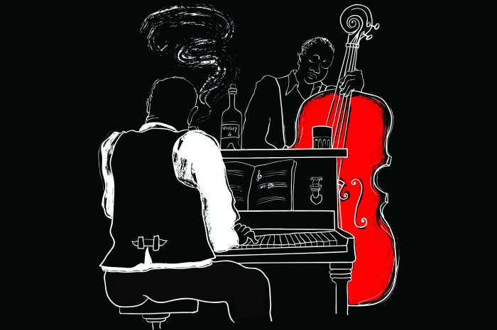 Papier peint  Hommes jouant du piano et du violoncelle