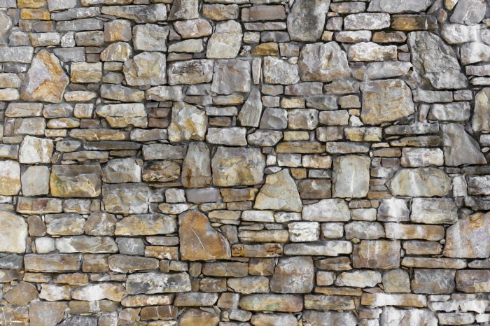 Papier peint  Mur abstrait en pierres