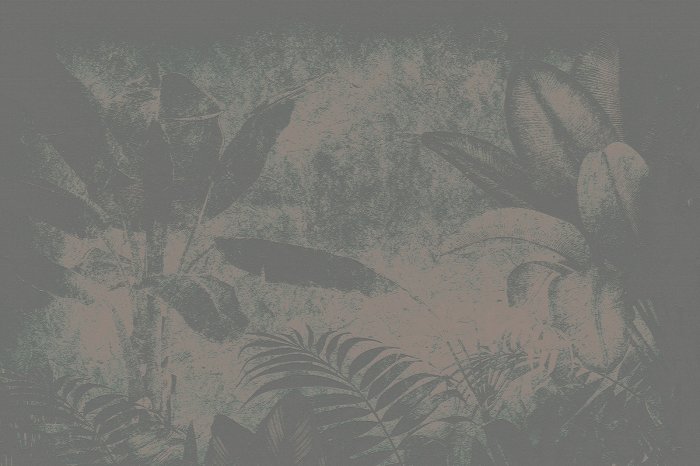 Papier peint  Jungle abstraite aux couleurs sombres