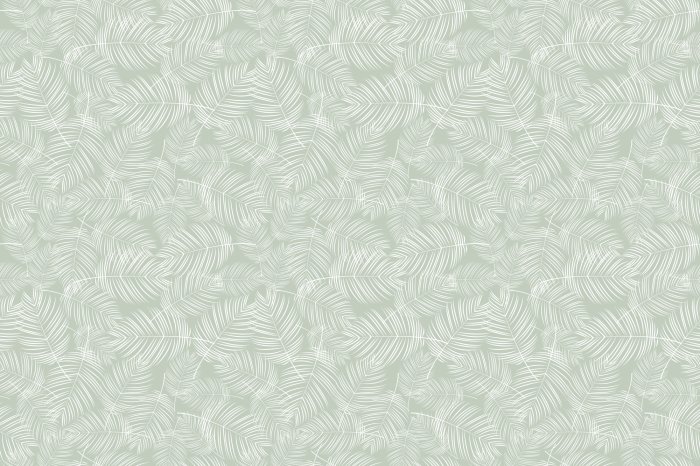 Papier peint  Feuilles délicates de palmier sur fond clair