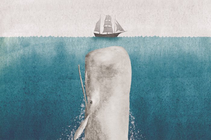 Papier peint  Paysage marin de la baleine et de l'aquarelle