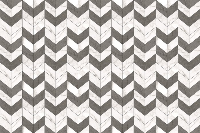 Papier peint  Imitation de carreaux gris et blancs