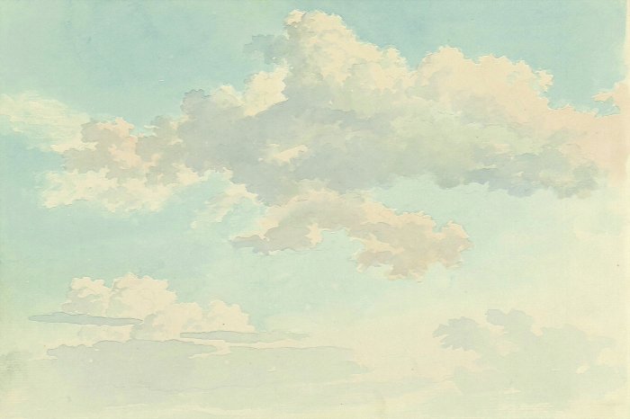 Papier peint  Nuages délicats dans le ciel bleu