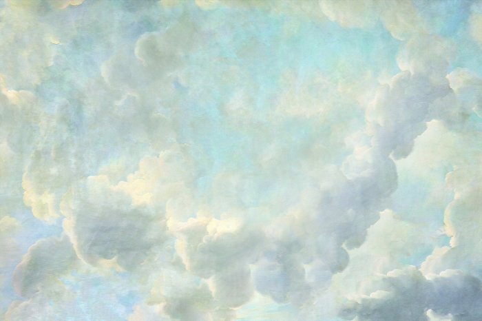 Papier peint  Ciel avec des nuages blancs délicats