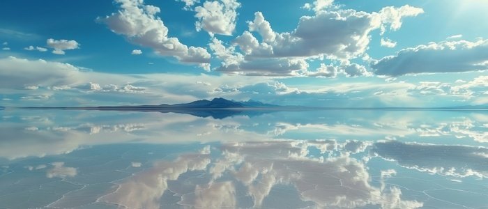 Papier peint  Salar de Uyuni, Bolivia: a vast expanse of salt, mirroring the heavens,