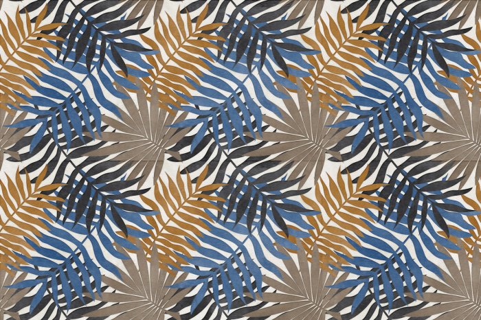 Papier peint  Feuilles de palmier aux couleurs d'automne