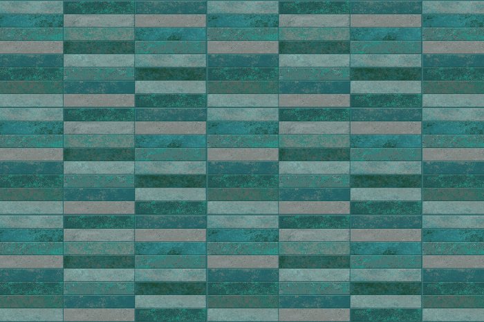 Papier peint  Carreaux verts en forme rectangulaire