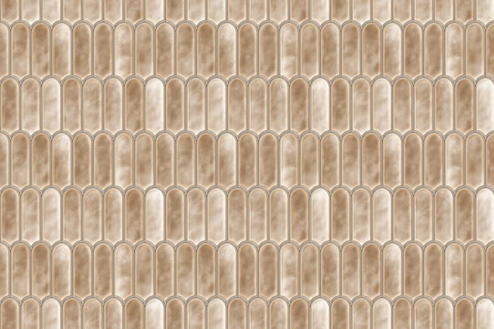 Papier peint  Carreaux muraux beiges en forme d'arcs