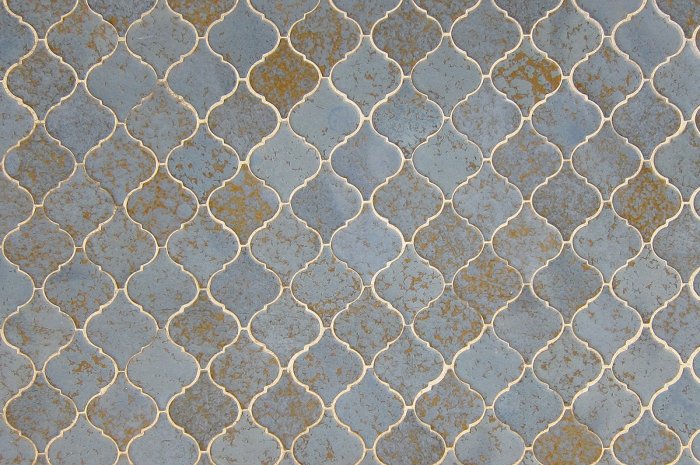 Papier peint  Imitation de carreaux bleus géométriques