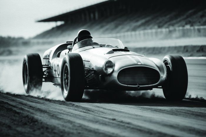 Papier peint  Voitures de F1 à pleine vitesse sur la piste