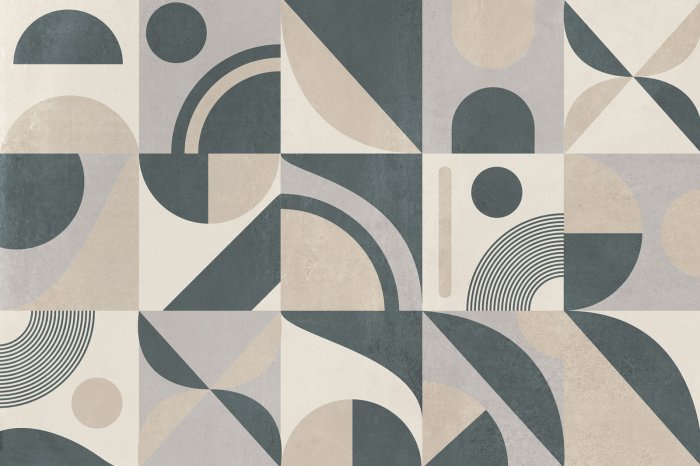 Papier peint  Motif avec des formes géométriques