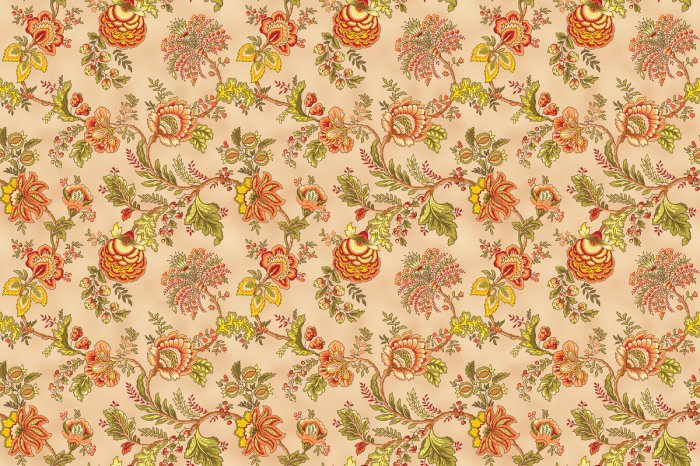 Papier peint  Fleurs tropicales avec végétation