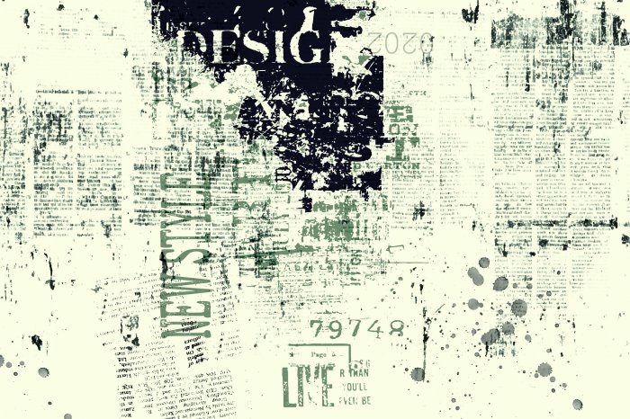 Papier peint  Imitation d'un vieux journal sale