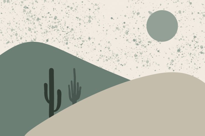 Papier peint  Motif abstrait de collines désertiques