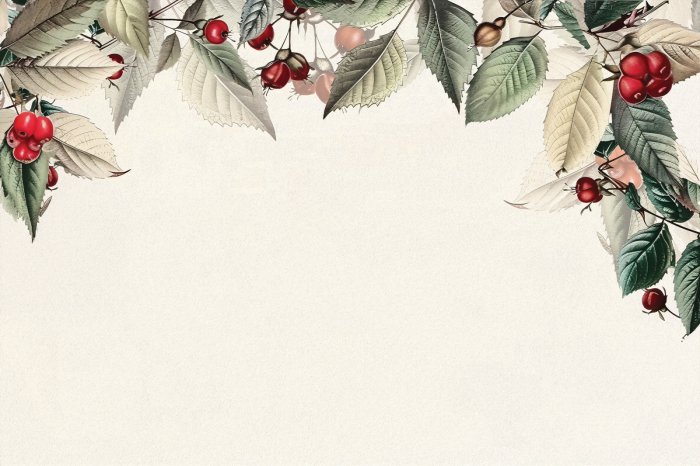 Papier peint  Sorbier rouge parmi les feuilles