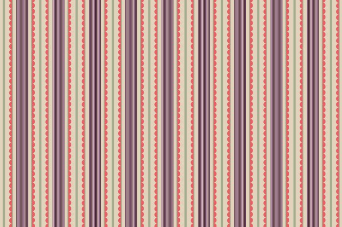 Papier peint  Rayures verticales classiques avec ornement ondulé