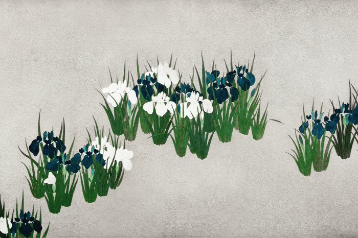 Papier peint  Fleurs des champs sur un fond clair