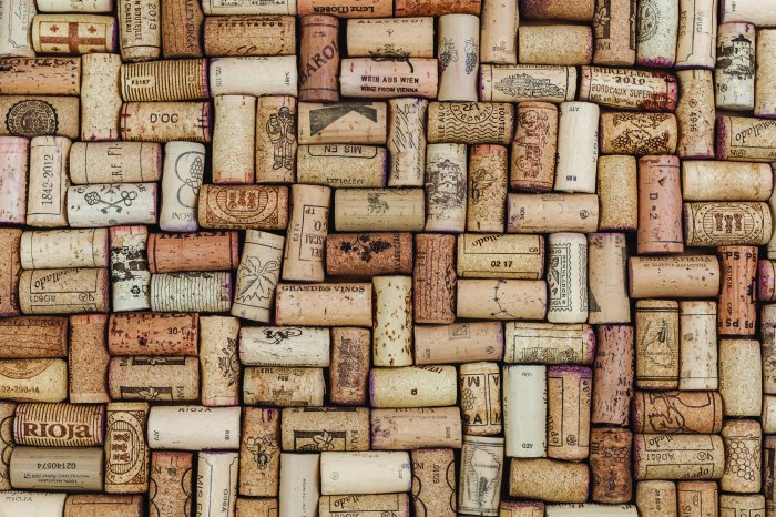Papier peint  Motif avec bouchons de vin