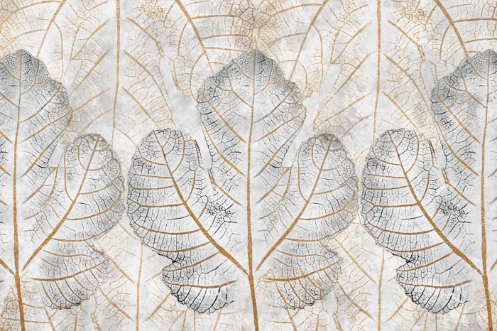 Papier peint  Maille délicate de feuilles motif botanique