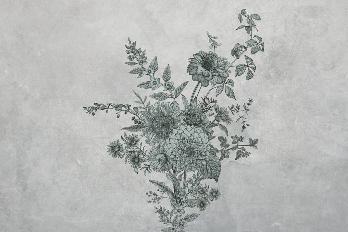 Papier peint  Bouquet de fleurs sauvages