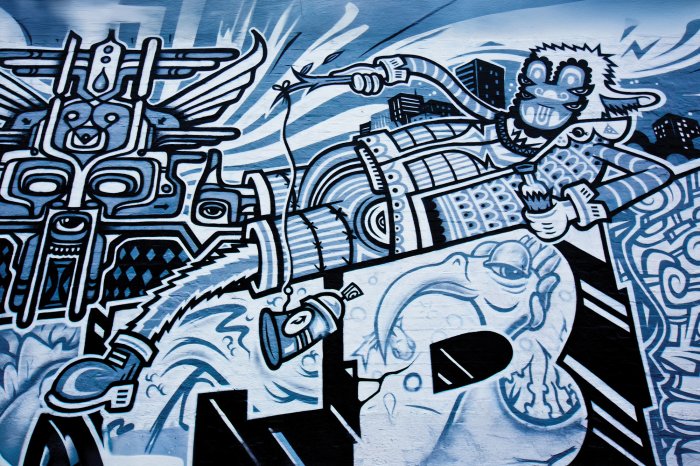 Papier peint  Graffiti abstrait de basketball