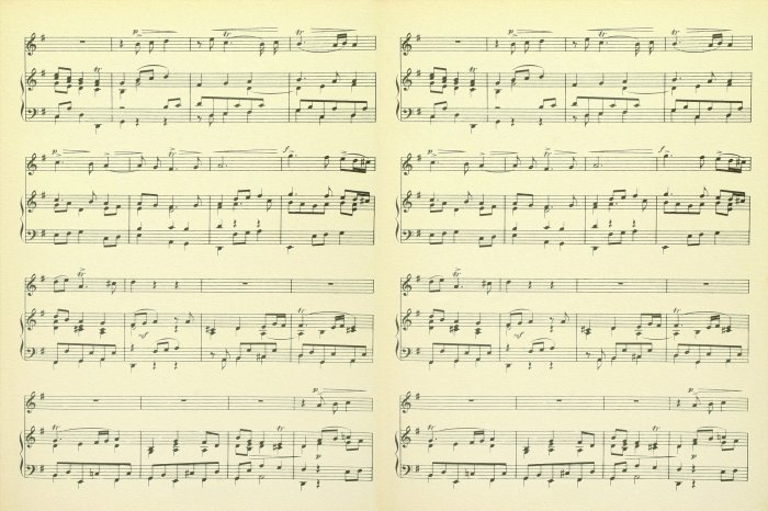 Papier peint  Une œuvre écrite en partitions