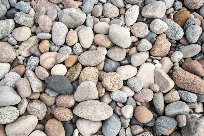 Papier peint  Structure en gros plan des pierres sur la plage