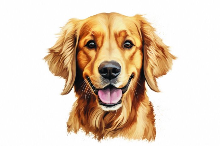 Papier peint  Portrait d’un chien Golden Retriever