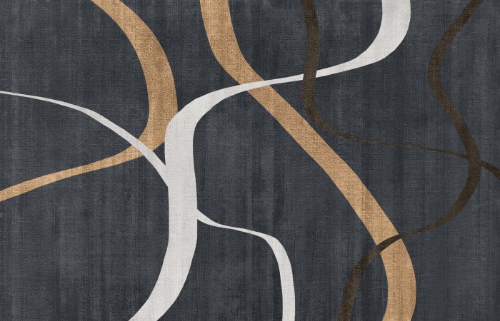 Papier peint  Formes Géométriques et Lignes sur Fond Sombre