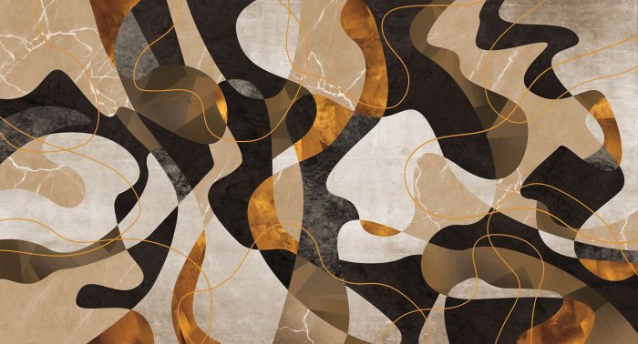 Papier peint  Ondes abstraites sur marbre