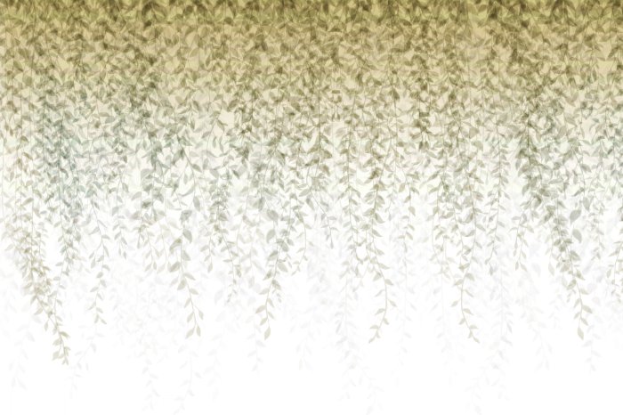 Papier peint  Vignes brunes suspendues avec des feuilles