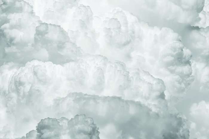 Papier peint  Nuages blancs et gris dans le style scandinave