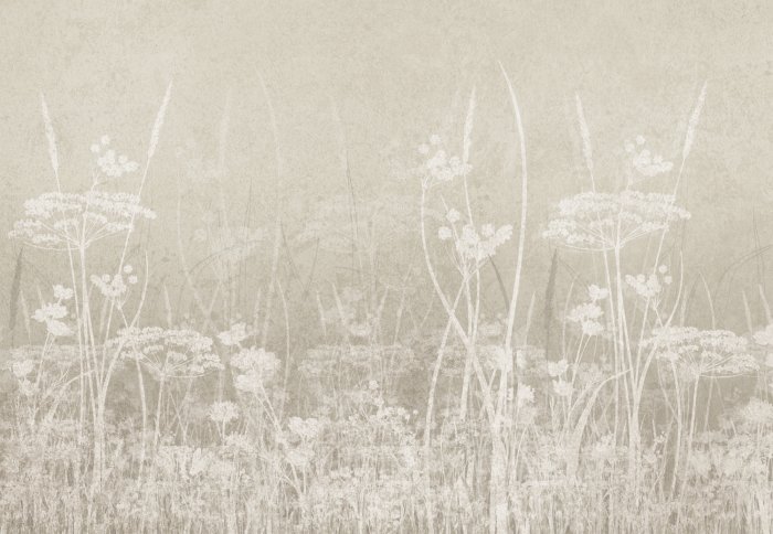 Papier peint  Motif de champ peint sur fond clair