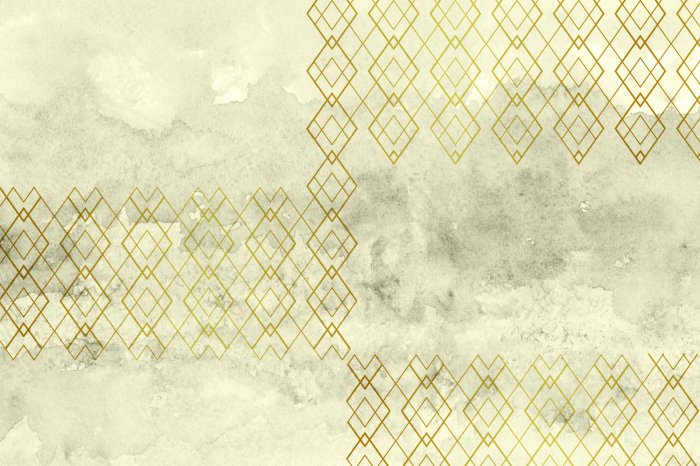 Papier peint  Motif géométrique sur béton