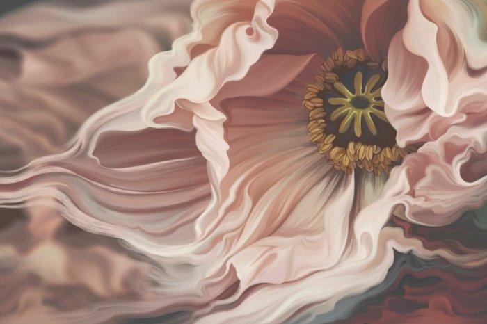 Papier peint  Vue rapprochée d'une tulipe rose