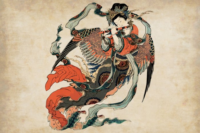 Papier peint  Femme japonaise Katsushika Hokusai