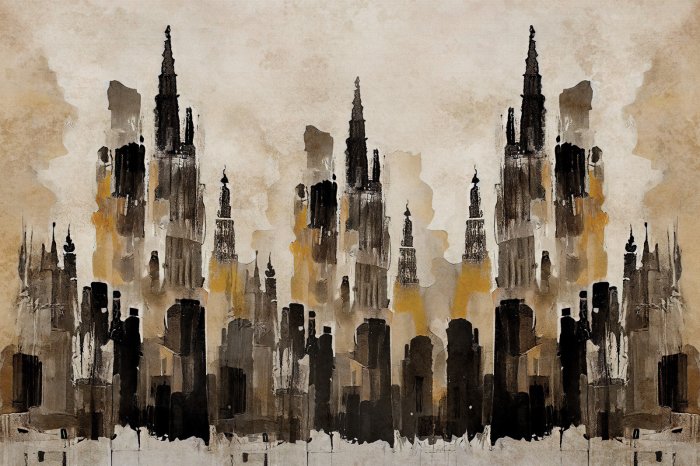 Papier peint  Aquarelle de la ville de New York