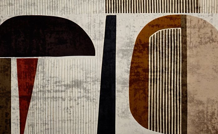 Papier peint  Formes géométriques abstraites sur fond en carton motif moderne