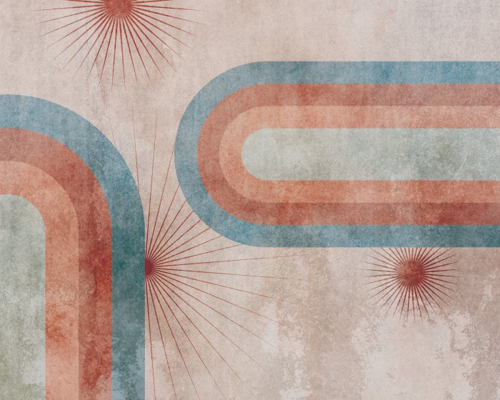 Papier peint  Motif géométrique sur fond en béton